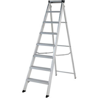 Aluminium Heavy Duty Builders Step Ladder 8 Thread	