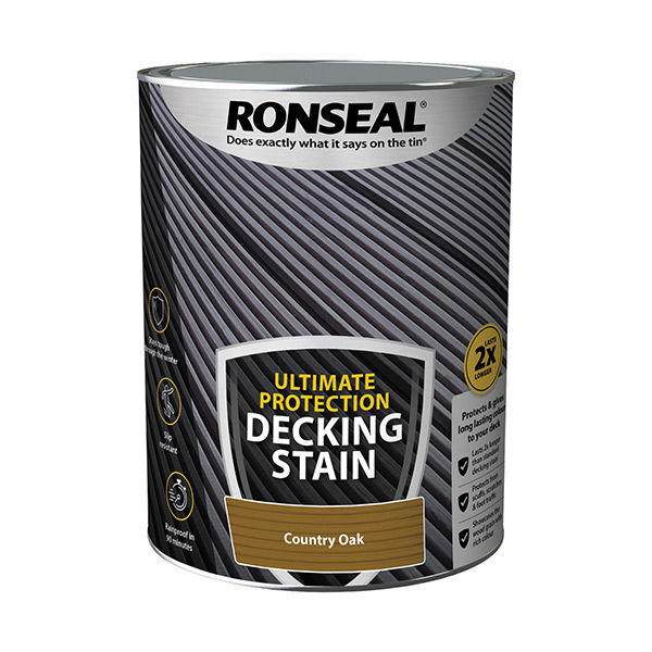 Ronseal Ultimate Decking Stain Country Oak Building Supplies Republic of Ireland Building