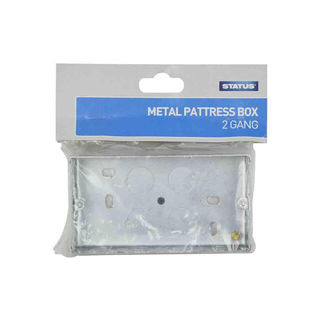 Picture of Status 2 Gang Metal Pattress Box 25mm Carded