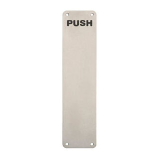 Picture of Finger Plate 'Push' Satin S/Steel 350X75Mm