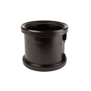 Wavin Soil D/S Coupler 110mm Black Murdock Builders Merchants