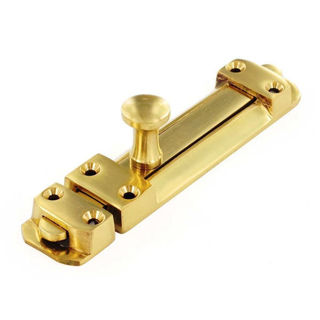 Door Bolt Heavy Brass 100mm Murdock Builders Merchants