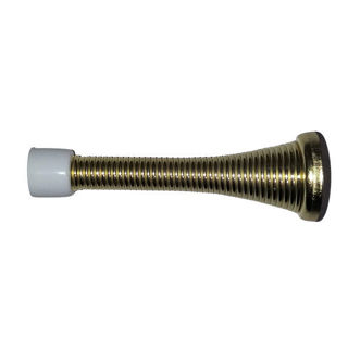 Spring Door Stop Brass Plated 75mm Murdock Builders Merchants