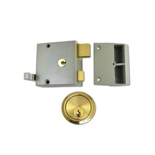 Union Narrow Stile Double Throw Night Latch Brass Cylinder Murdock Builders Merchants