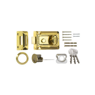 Era Traditional Night Latch B/Set 60mm Brass Murdock Builders Merchants