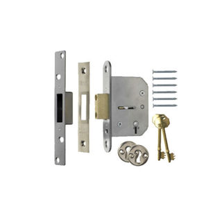 Era 5 Lever Deadlock 2.5" Satin Chrome Murdock Builders Merchants