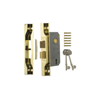 Era Rebated Lock 2.5" Electro Brass Murdock Builders Merchants