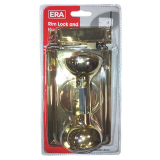 Rim Sashlock with Knob 152 x 105mm Brassed Murdock Builders Merchants