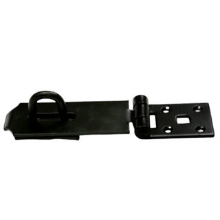 PHX 8" Heavy Duty Hasp & Staple Black Murdock Builders Merchants