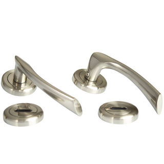 Sonnato Trevi Lever On Rose Handles Satin Chrome Murdock Builders Merchants