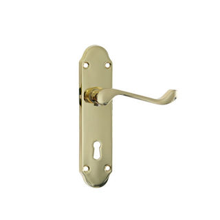 Fortessa Sensi Vista Privacy Handles Box Set Polished Brass Murdock Builders Merchants