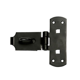 PHX 6" Heavy Duty Vertical Hasp & Staple Black Murdock Builders Merchants