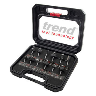 Trend 12 Piece 1/4in Shank TCT Router Cutter Set Murdock Builders Merchants
