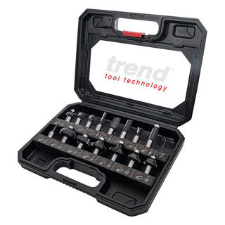 Trend 15 Piece 1/2in Shank TCT Router Cutter Set Murdock Builders Merchants Murdock Builders Merchants